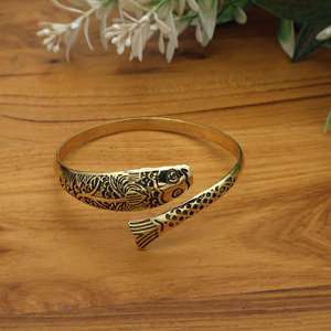 Vintage Style Fish <b>Cuff</b> <b>Bracelet</b> Adjustable gold <b>Silver</b> Ocean Jewelry, Bohemian Marine Animal <b>Cuff</b> Gift - Product Image 4