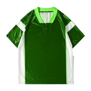 Maillot de football unisexe à col en V, sublimé, manches courtes, anti-humidité, violet et blanc, coupe athlétique, adulte - Product Image 6