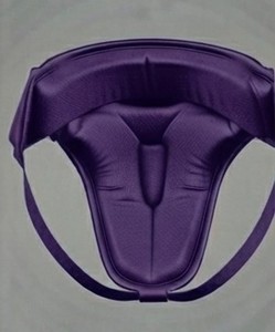 Ceinture de soutien inguinal profilée en néoprène violet pour homme KLTW, respirante, avec logo thermocollé, protection sportive pour la boxe, haute élasticité - Product Image 2