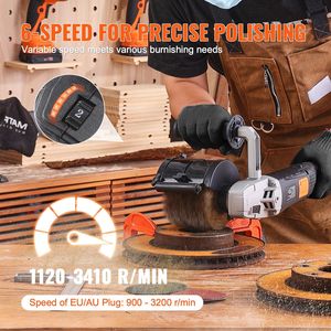 Lucidatrice Elettrica Portatile 1300W a 6 Velocità per Metallo, Strumento per Lucidatura e Condizionamento Superfici - Product Image 3