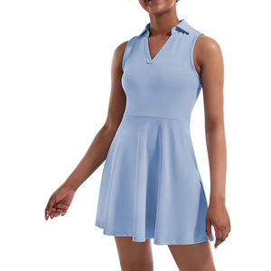 ชุดกีฬาเทนนิสสำหรับผู้หญิงมาใหม่ ระบายอากาศได้ดี กระโปรงกอล์ฟและกางเกงขาสั้นแบบเดรส มีกระเป๋าข้าง ชุดกีฬาพิคเคิลบอล - Product Image 6