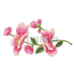Broderie florale de qualité supérieure avec des détails de couture détaillés et des couleurs vibrantes pour une utilisation décorative, badges brodés floraux - Product Image 4
