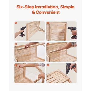 Jaula de madera para hámsteres enanos de 48 x 20 x 20 pulgadas con techo abatible de 270 grados y ventilación, hábitat SMA de 20 pulgadas para hámsteres - Product Image 4