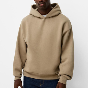 Sweat-shirt à capuche oversize pour homme, couleur unie, en molleton bouclette, coupe décontractée, idéal pour l'automne, manches classiques, avec poches - Product Image 4