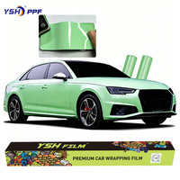 Film de protection de peinture automobile de luxe vert émeraude en TPU, épaisseur 7,5 mil, rejet UV IR à 90 %, auto-réparant, PPF à changement de couleur pour carrosserie