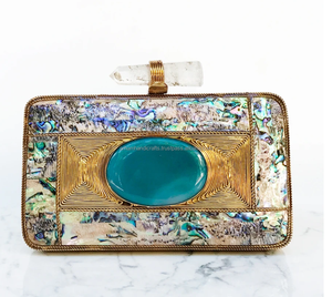 Nouveau design fait à la main pour dames en laiton et nacre pochette pour femmes meilleur sac à main de soirée à BAS PRIX PAR ARTISANAT DE LUXE - Product Image 6