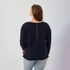 Abrigo Casual de Terciopelo Tejido para Mujer Tallas Grandes, Elegante, de Manga Larga, Texturizado, con Botón Único y Mangas Desmontables Delanteras para Otoño - Product Image 6