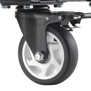 Carrello Pieghevole Porta Sedie per Carichi Pesanti da 180 kg (400 libbre) con 5 Tavoli + 14 Sedie, Carrello Porta Sedie Girevoli per Hotel, Include Sedie - Product Image 3