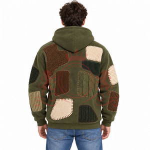 New Fashion Patchwork Hoodies <b>Warm</b> <b>Fleece</b> Patchwork Hoodies Casual Wear Patchwork Hoodies For Online Sale - Product Image 4