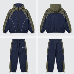 Conjunto Deportivo Cortavientos para Hombre, Color Marrón Vintage - MOQ Bajo, Fabricante OEM al por Mayor, Ropa Deportiva B2B - Product Image 5