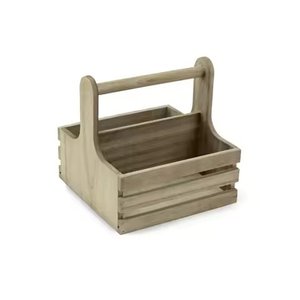 Best Quality Luxury Wooden Caddy Cutlery Holder With Gold Metal Handles 4 Section for Kitchen Utensils Organizer - Product Image 4