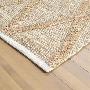 Handmade Natural Jute Abstract Area Rug Handwoven Eco-Friendly Non-Slip Pet Friendly Durable Floor <b>Carpet</b> for Living Room - Product Image 1