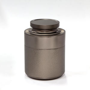 Urne funéraire moderne en acier inoxydable pour animaux de compagnie, hermétique, finition martelée, pour chiens - Product Image 2