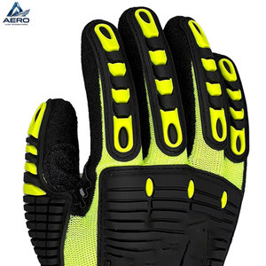 2026 Hand Made Newest Product Ergonomic Design With Enhanced Grip And Durable Neon Flex Industrial Safety TPR <b>Gloves</b> - Product Image 4