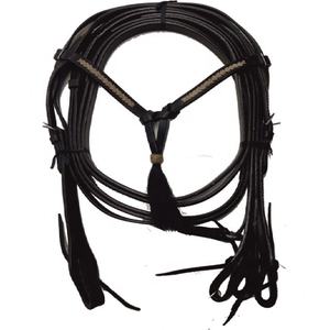 Têtière occidentale de haute qualité avec rênes, en cuir DD tricoté à la main, durable et belle décoration en cuir brut - Product Image 1