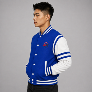 Veste de baseball pour homme, veste varsity, broderie personnalisée du logo, veste en laine, boutons pression, style décontracté, vêtements d'extérieur d'hiver - Product Image 3
