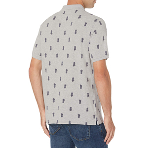 Men's Striped Short Sleeve Knitted Polo Shirt Regular Fit Casual Wear Blue and <b>White</b> Pattern - Product Image 5
