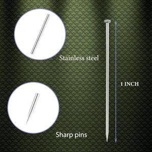 1000 Pezzi di Spilli da Sartoria in Acciaio Inossidabile Satinato di Alta Qualità per Cucito e Gioielleria, Spilli Dritti per Lavori Artigianali - Product Image 2