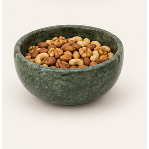 Cuenco de Mármol Verde Esmeralda Ecológico de Lujo, Centro de Mesa Natural Pulido, Cuenco Decorativo para Frutas, Decoración para Mesa de Hogar, Hotel o Fiesta - Product Image 4