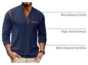 Camiseta Casual de Manga Larga con Cuello Redondo para Hombre, Personalizada OEM, Tejido de Punto, Mezcla de Spandex/Algodón, Ecológica, de Secado Rápido, 220g, Parte Delantera - Product Image 5
