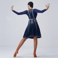 Nouvelle robe de danse latine L-1960, robe de concours, costumes de spectacle, robe à strass, personnalisable pour adultes et enfants, style chinois