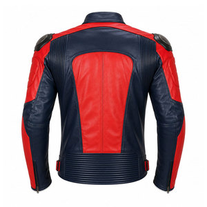 Cow Leather Motorcycle <b>Jacket</b> Clothing <b>Men's</b> Waterproof Racing Motor <b>Bike</b> Leather <b>Jackets</b> with CE Approved Protectors - Product Image 6