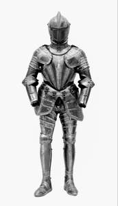 Costume de guerrier en métal sur mesure avec casque classique pour les intérieurs de luxe et historiques - Product Image 4