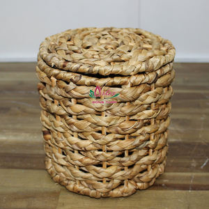 Cestas de almacenamiento de algas marinas hechas a mano de alta calidad con tapa, contenedor de diseño de zorro para uso doméstico y decoración - Product Image 1