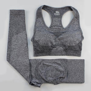 Conjunto Deportivo de Yoga para Mujer de 2 Piezas: Top y Leggings, Ropa de Gimnasio, Conjunto Deportivo sin Costuras, Sujetador Deportivo con Espalda Cruzada - Product Image 5