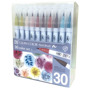 Ensemble de 30 couleurs de stylos plume KURETAKE ZIG Clean Color Real Blush RB-6000AT/30VA, stylo pinceau, stylo manga - Product Image 2