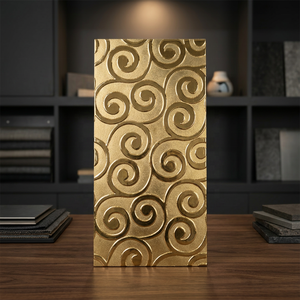 Glazed Polished Decor Third Fired Ceramic Mirror High Gloss Golden Silver Digital Decorative Luxury <b>Wall</b> Tiles for Corridor - Product Image 3
