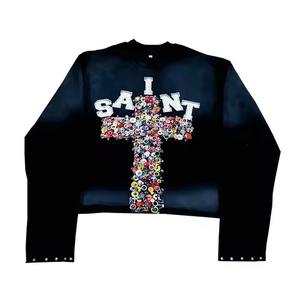 Hight Quality Poly Mesh Jersey Ribbed Neckline Custom logo Screenprint Fashion Street Wear Boxy <b>Tshirts</b> for Men - Product Image 2