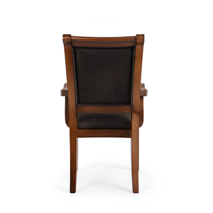 Chaise de salle à manger en teck massif moderne et luxueuse, chaise en bois rembourrée pour restaurant, hôtel et café - Product Image 3