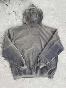 Sweat-shirt à capuche oversize pour homme en coton lavé, style décontracté automne, coupe classique, couleur unie, pull tricoté - Product Image 1