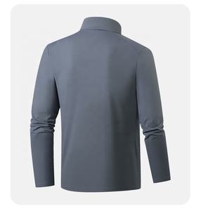 Chaqueta deportiva para hombre con cremallera completa y cuello alto, 75% nailon, 25% spandex, ligera, elástica, para correr, uniforme deportivo. - Product Image 5