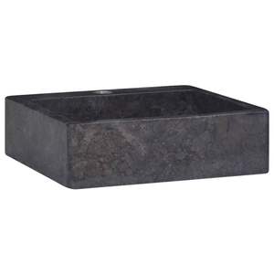 Lavabo de Baño de Mármol Negro de 15.7"x15.7"x4.7" - Product Image 1