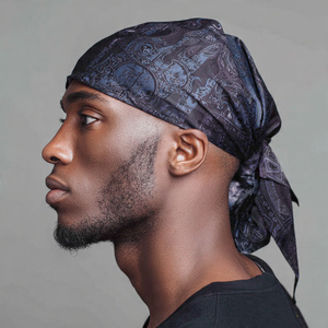 Force Wave <b>Silky</b> Durag Men Wave Cap Satin Sublimation Dorags High Quality Streetwear Printed Durags <b>Tops</b> - Product Image 2