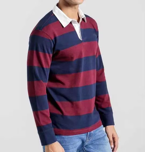 Polo respirant à boutons pour homme 2026 – Design personnalisé, multicolore, manches longues, coupe oversize, style rugby - Product Image 2