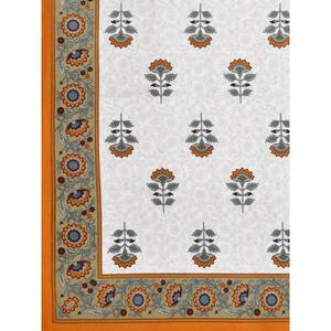 Nappe à motif floral faite à la main tissée avec couverture de table de fête en coton doux et imprimé de blocs par table artisanale - Product Image 4