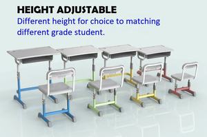 Conjunto de pupitre y silla escolar moderno para estudiantes - Product Image 4