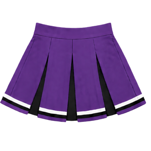 Jupe plissée Deep Purple pour femmes et filles, idéale pour la danse athlétique, les spectacles, l'entraînement, les compétitions, les uniformes scolaires et sportifs. - Product Image 2