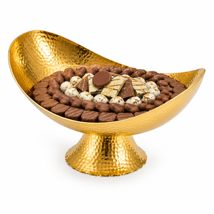 Dimpled Golden Bowl <b>Assorted</b> <b>Chocolate</b> Gift Arrangement Premium Milk <b>Chocolate</b> Truffles Basket For Corporate And Wedding Events - Product Image 6
