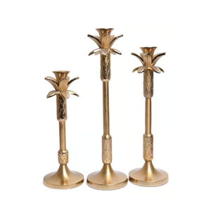 Candelabro de Diseño Nuevo Hecho a Mano para Decoración del Hogar, Decoración de Bodas, Candelabro de Metal de Aluminio Fundido con Acabado Dorado, Personalizado S/3 - Product Image 1