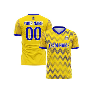 Ensemble d'uniformes de football personnalisés en gros OEM, respirant, à séchage rapide, anti-humidité, en polyester, col en V, maillot de football d'équipe, shorts, clubs - Product Image 4