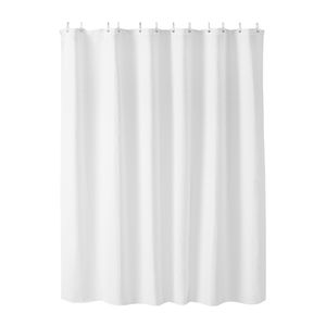 Tenda da Doccia in Poliestere a Nido d'Ape da 240 GSM, Bianca, con Ganci Resistenti alla Ruggine, Lavabile in Lavatrice per Uso in Bagno - Product Image 1