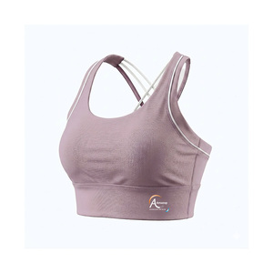 New Design Cross Back Tops Running Fitness Removable Padded Workout Gym Yoga Bras Women's High Impact Sports Bra - Product Image 2