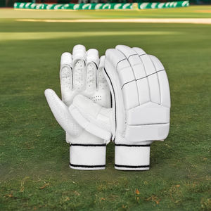 Gants de cricket blancs élégants avec protection avancée - Product Image 1