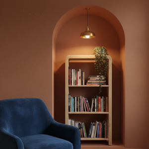 Étagère de présentation Bibliothèque à 3 niveaux Meuble de rangement Étagère ouverte Étagère sans dossier Bois d'hévéa MDF Placage chêne - Product Image 3