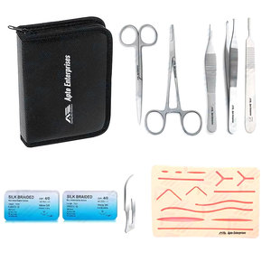 Kit de formation en suture avec coussinets d'entraînement, 15 pièces, pour interventions chirurgicales mineures, destiné aux étudiants en médecine et infirmières, réutilisable - Product Image 1
