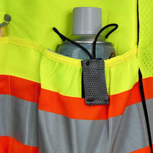 Chaleco de Seguridad Reflectante de Alta Visibilidad Reversible para Hombre, Transpirable, de Poliéster, con Bolsillos, Cierre de Tirantes, Ropa Exterior Informal - Product Image 6